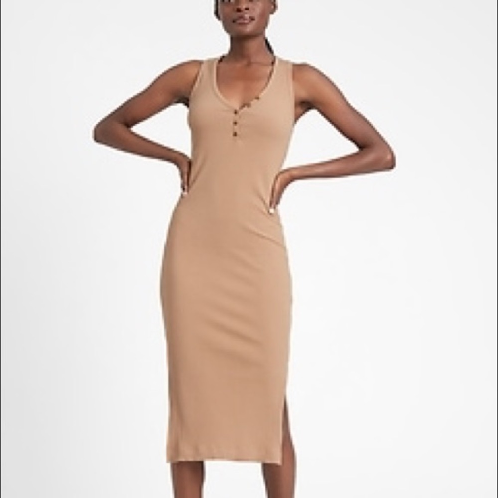 XSP NWT BR olive Henley dress